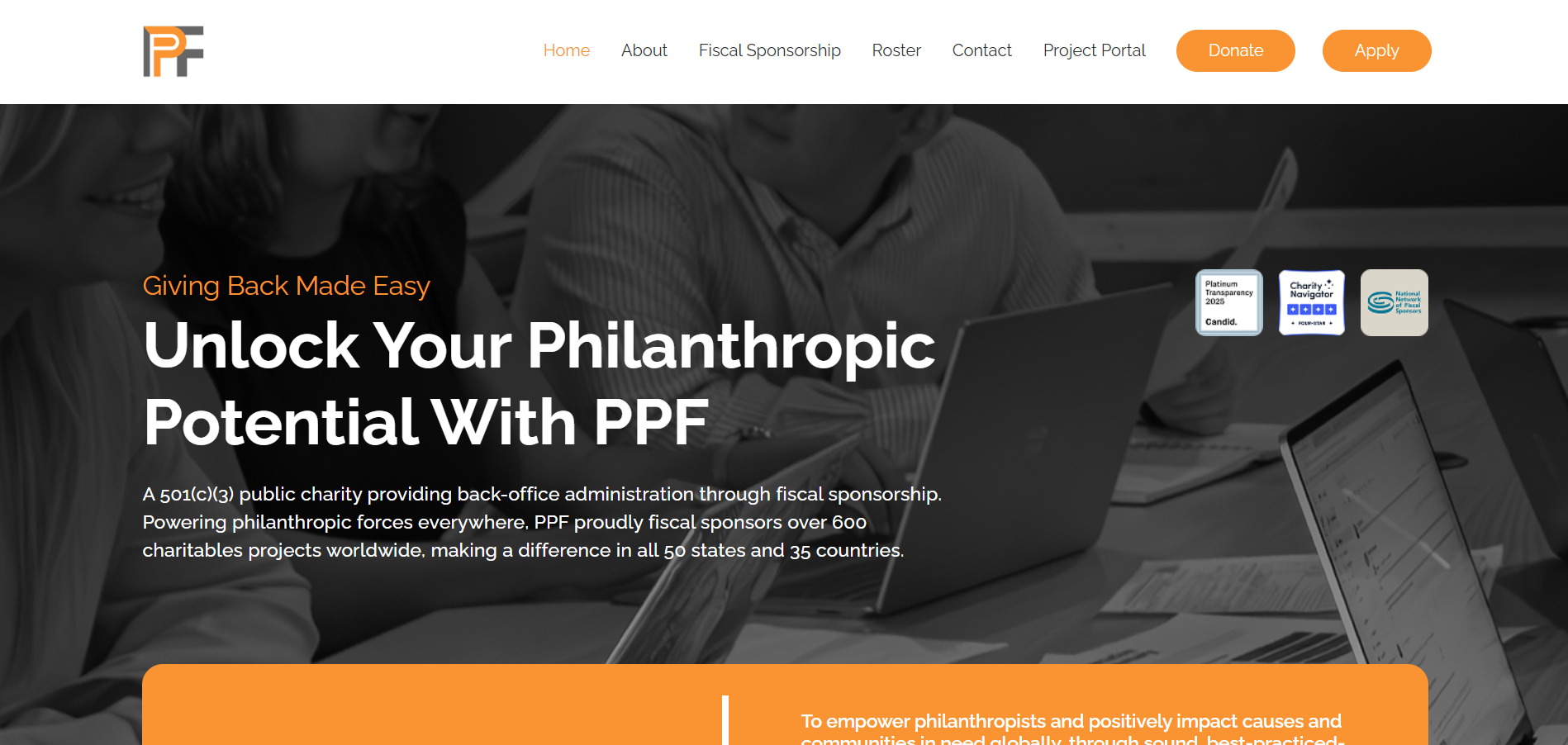 Philanthropy Platform project preview